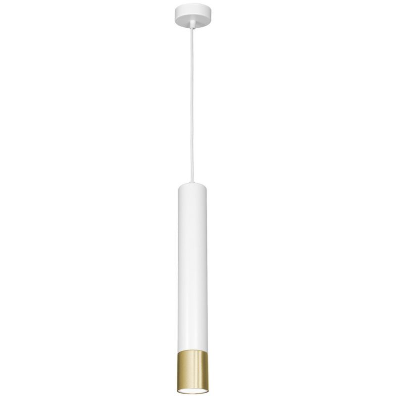 Lampa wisząca Luminex Nest 5624 biały matowa-złota tuba 1xGU10 x 8W 1 szt.