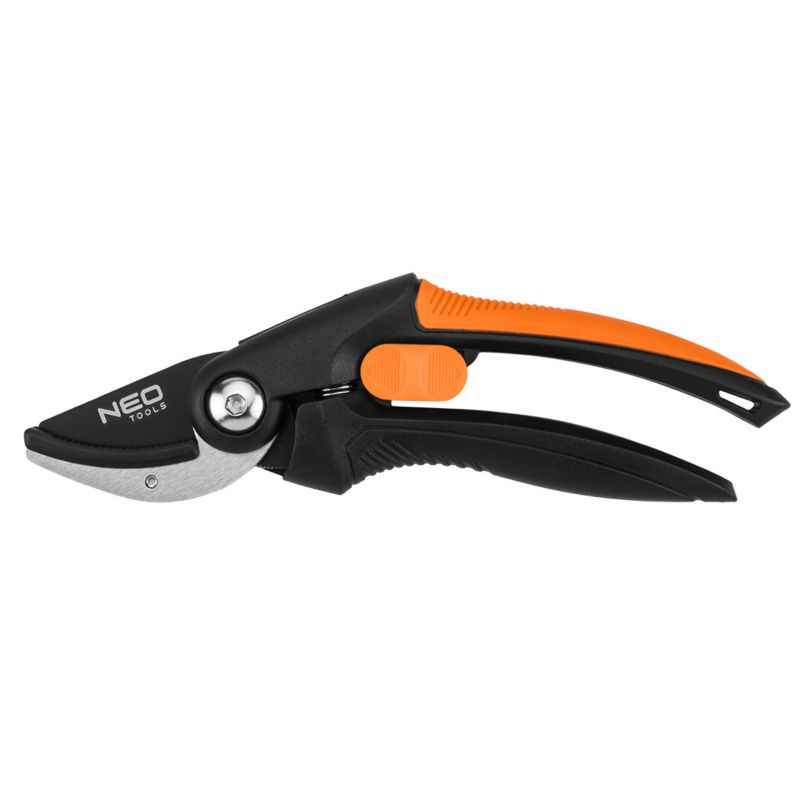 Sekator ogrodowy NEO TOOLS kowadełkowy 210 mm, zakres do 20 mm, materiał: PP, uchwyt pokryty gumą TPR 1 szt