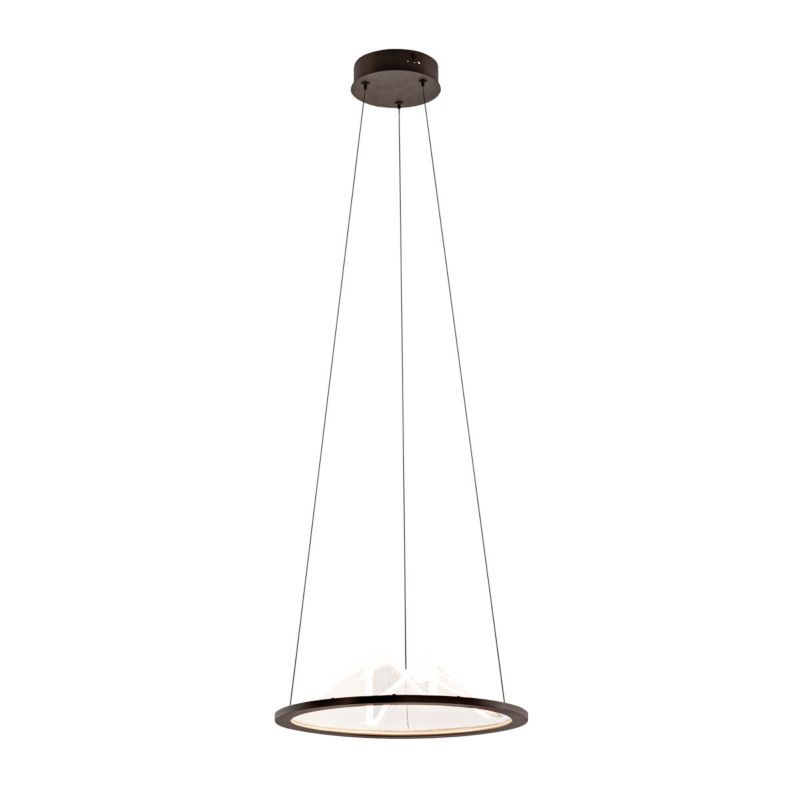Lampa wisząca Italux Baret 7327 kawowo-przezroczysty ring wbudowany LED 26W 1 szt.