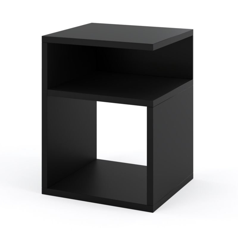 Szafka Nocna Hurtownia-Mebli Pojemna Flip 32cm Czarny Mat 32x30x41 cm 1szt.