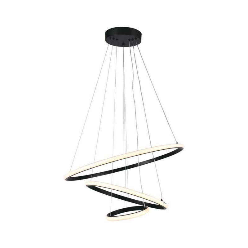 Lampa wisząca V-TAC Vt-7816 2535 czarna ring wbudowany LED 32W 1 szt.