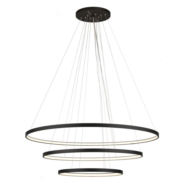 Lampa wisząca Shilo Agari 4303 czarna ring wbudowany LED 163W 1 szt.