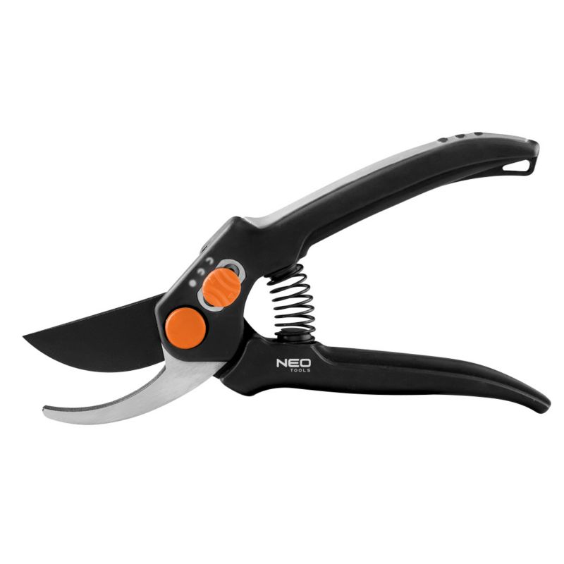 Sekator ogrodowy NEO TOOLS by-pass 185 mm, zakres do 15 mm, regulowany rozstaw 1 szt
