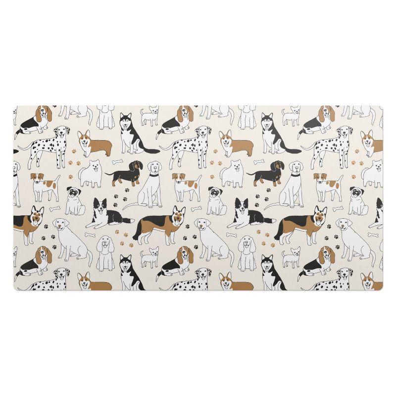 Podkładka gamingowa Wallfluent 90x45 cm Wzór z psami 1 szt.