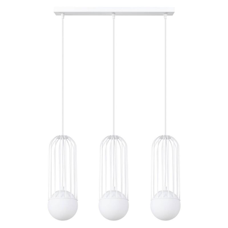 Lampa wisząca Sollux Lighting Brina 2861 biała szerokość 12 cm 3xG9 x 1 szt.