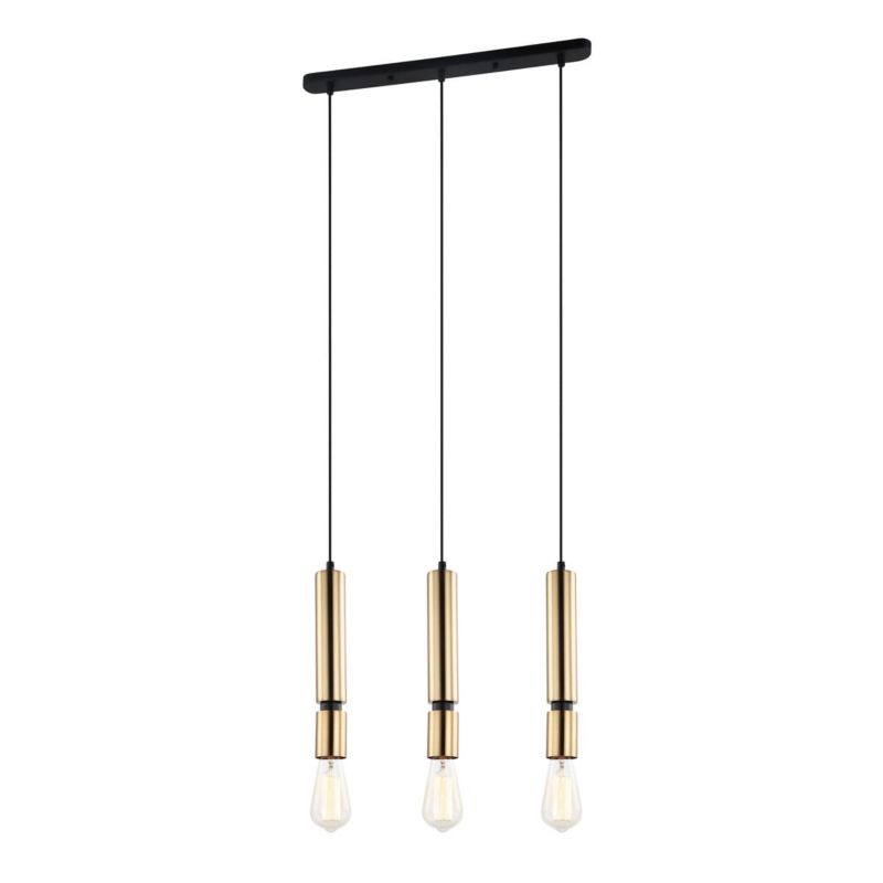 Lampa sufitowa wisząca Italux Torla 1455 mosiądz-czarna nowoczesna 3xE27 x 40W 1 szt.