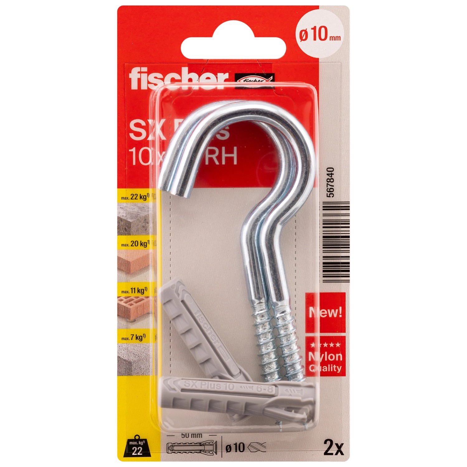 Fisher Kołek SX plus rozporowy 10x50 mm - 2 szt.