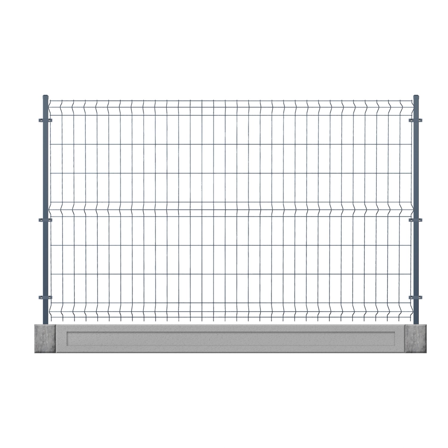 Wiśniowski Panel ogrodzeniowy antracyt - 250x153 cm, drut 3,1 mm, oczko 8x20 cm