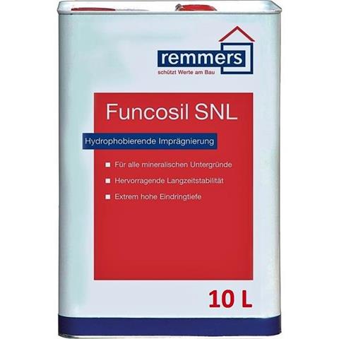 UNIWERSALNY, BEZBARWNY, ROZPUSZCZALNIKOWY IMPREGNAT HYDROFOBIZUJĄCY NA BAZIE SILANÓW/SILOKSANÓW Remmers Funcosil SNL 10L
