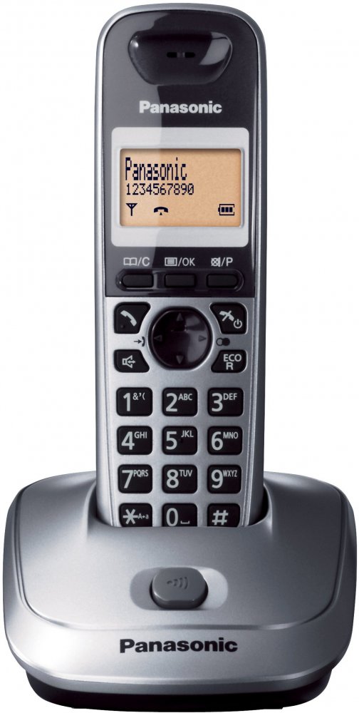 Outlet: PO ZWROCIE Telefon bezprzewodowy Panasonic KX-TG2511, szaro-czarny
