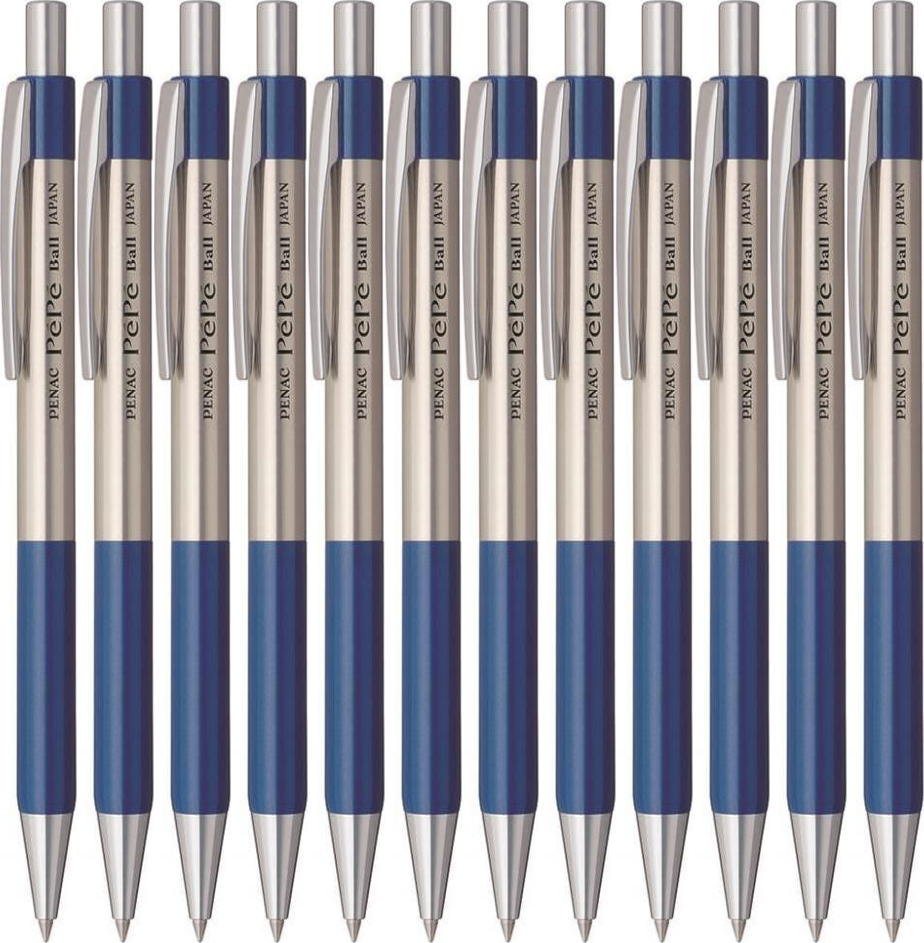 12x Długopis automatyczny Penac, Pepe, 0.7mm, tusz niebieski, obudowa: niebieski