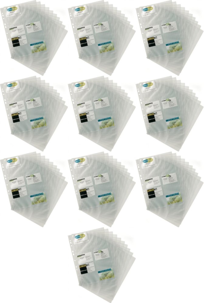 10x Wkłady do wizytownika Durable Visifix, na 200 wizytówek, 10 sztuk, transparentny