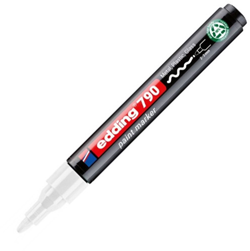 Marker olejowy edding e-790 PCR, okrągła, 2-3 mm, biały