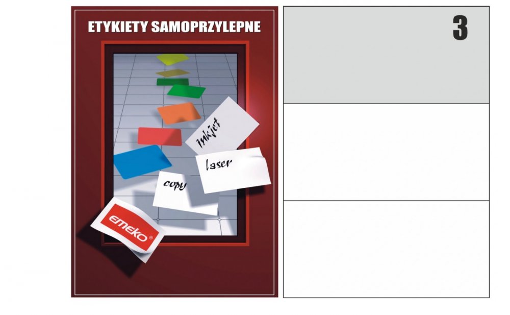 Etykiety samoprzylepne Emeko, 210x99mm, 100 arkuszy, biały