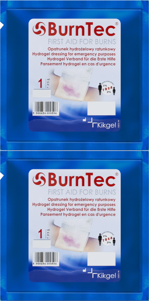 2x Opatrunek hydrożelowy BurnTec, sterylny, 20x20cm