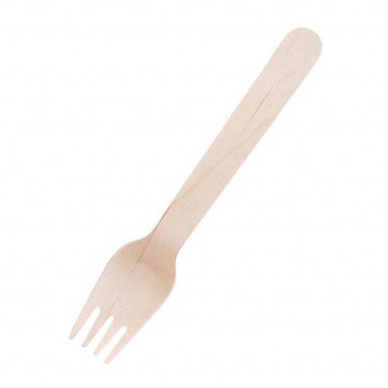 Widelce jednorazowe Packman, 16cm, drewno, 100 sztuk, brązowy