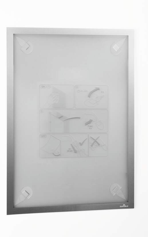 Ramka magnetyczna Durable Duraframe Wallpaper, samoprzylepna, A3, srebrny
