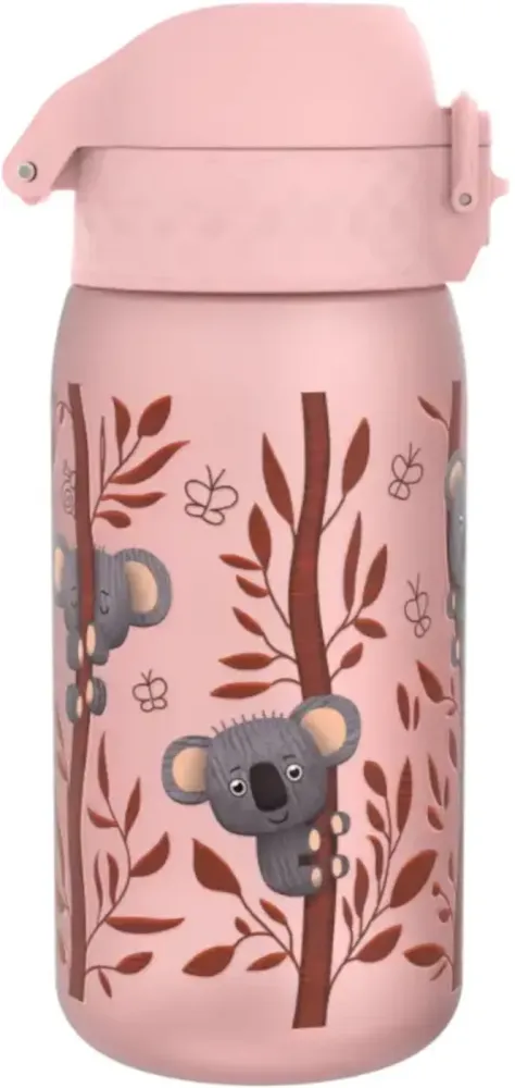 Bidon ION8 Koala, recyclon/tritan, 350ml, różowy
