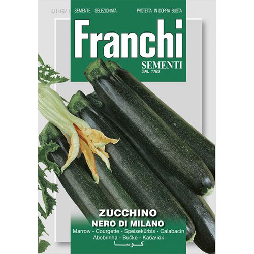 1 pac, Dovlecel zucchini Nero di Milano - Semințe: Mod de ambalare: 10 g
