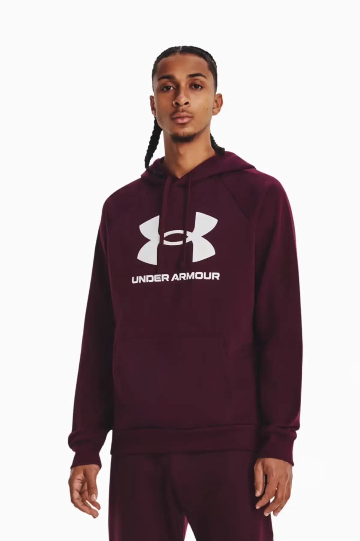 Bluza z kapturem Under Armour Rival Fleece Logo - Bordowy