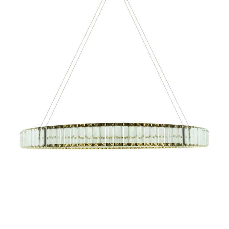 Lampa wisząca IdeaLED Aurora 0808 złoto-przezroczysty ring 1xwbudowany LED x 32W 1 szt.