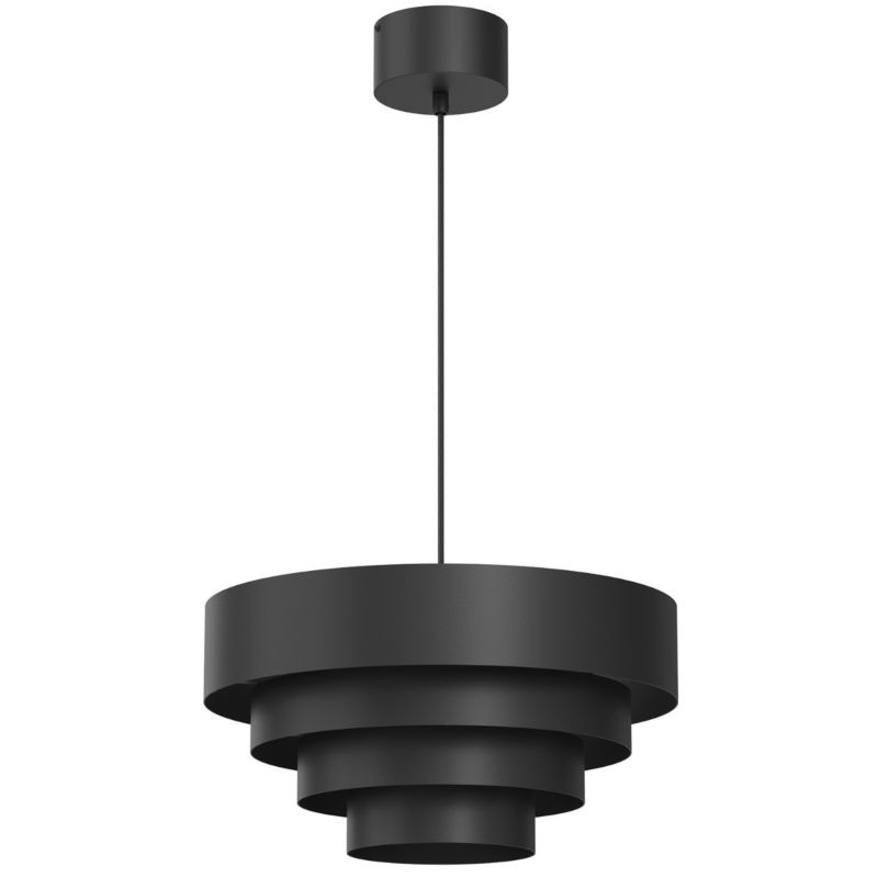 Lampa wisząca Luminex Rings 5127 czarny matowy ring 1xE27 x 15W 1 szt.