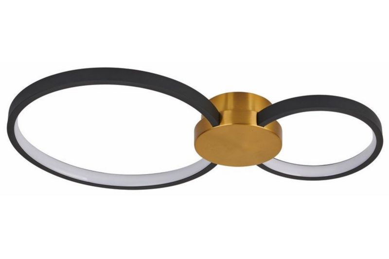 Lampa sufitowa wisząca Reality Condida 3454 czarno-złota-biała ring wbudowany LED 20W 1 szt.