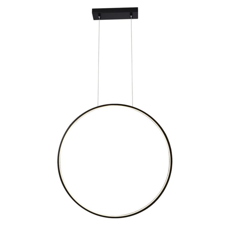 Lampa wisząca Shilo Agaro 3122 czarna ring wbudowany LED 27W 1 szt.