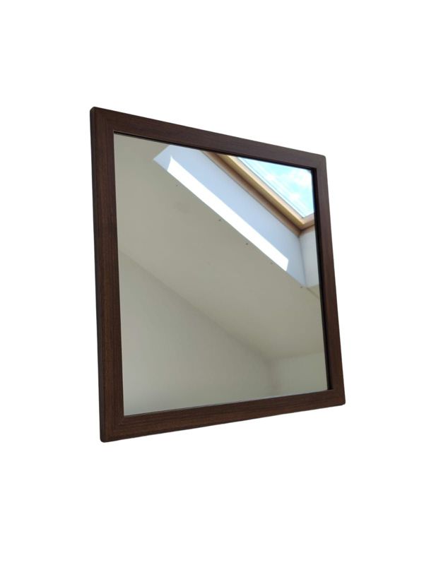 Lustro kwadratowe z serii HIT Erama 40 x 40 cm w ramie brązowej 1szt.