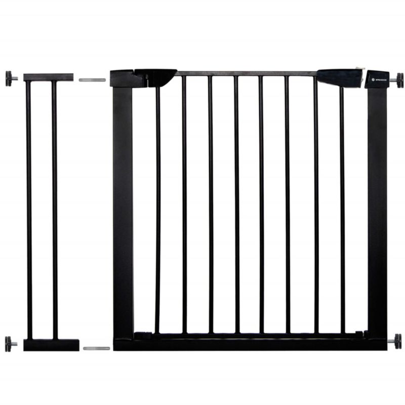 Bramka zabezpieczająca Springos barierka rozporowa 75-96 cm czarna 1 szt.