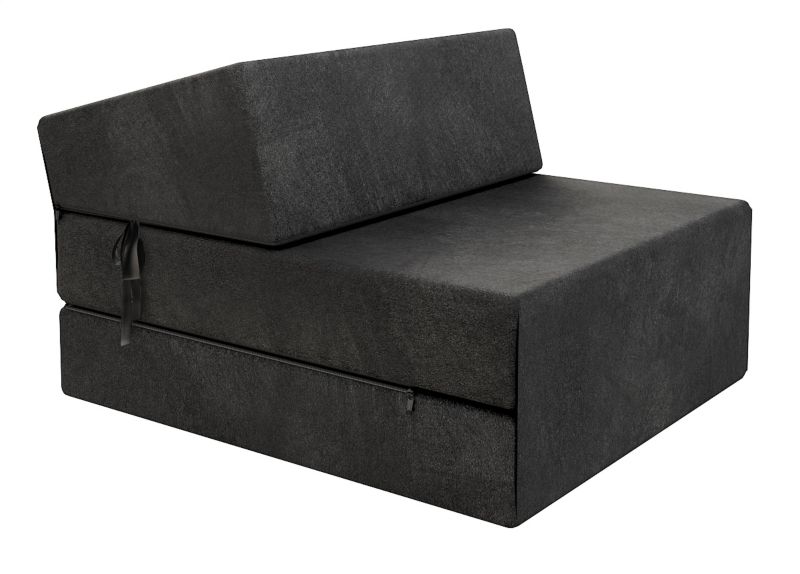 Materac fotel kanapa rozkładana SARA CZARNA 70x200x14 cm pianka poliuretanowa 1 szt.
