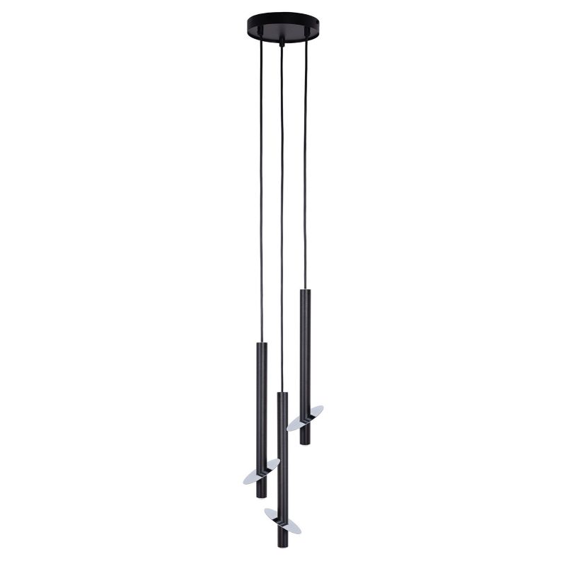 Lampa wisząca Sigma Lighting Sopel Ring 6027 czarno-srebrna ring 3xG9 x 1 szt.