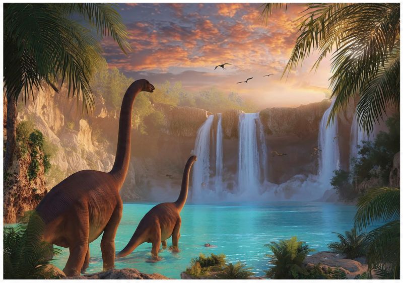 Fototapeta Dla Dzieci Chłopca Dinozaury WALLARENA 250x175 cm Tapeta Dziecięca Na Ścianę 1 szt.