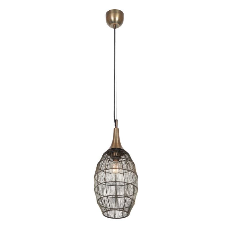 Lampa wisząca Trio Soraya 7443 patyna-złota-czarna industrialna 1xE27 x 1 szt.