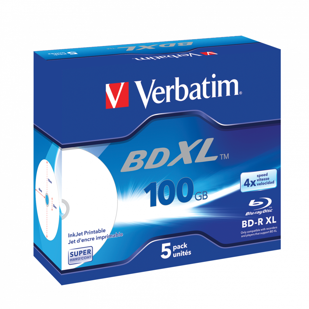 VERBATIM BD-R x4 XL 100GB PRINT 43789 43790 - Henryx24