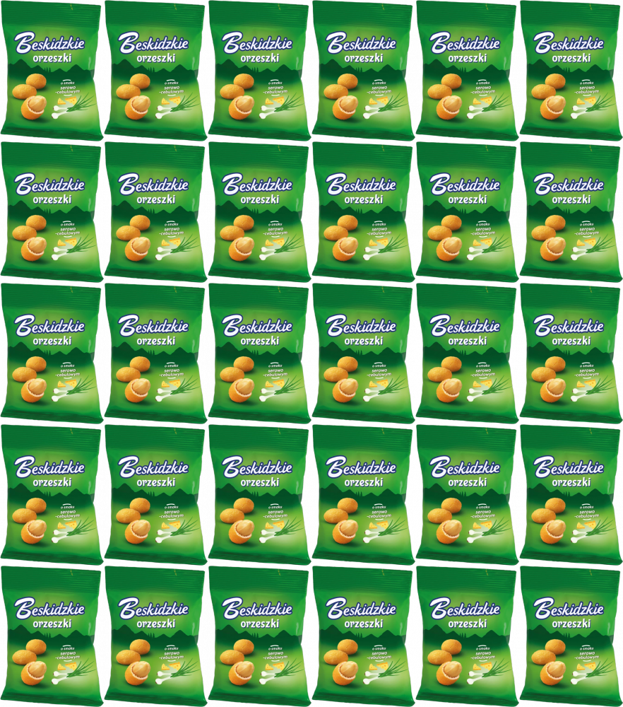 30x Orzeszki ziemne Beskidzkie, serowo-cebulowe, 70g