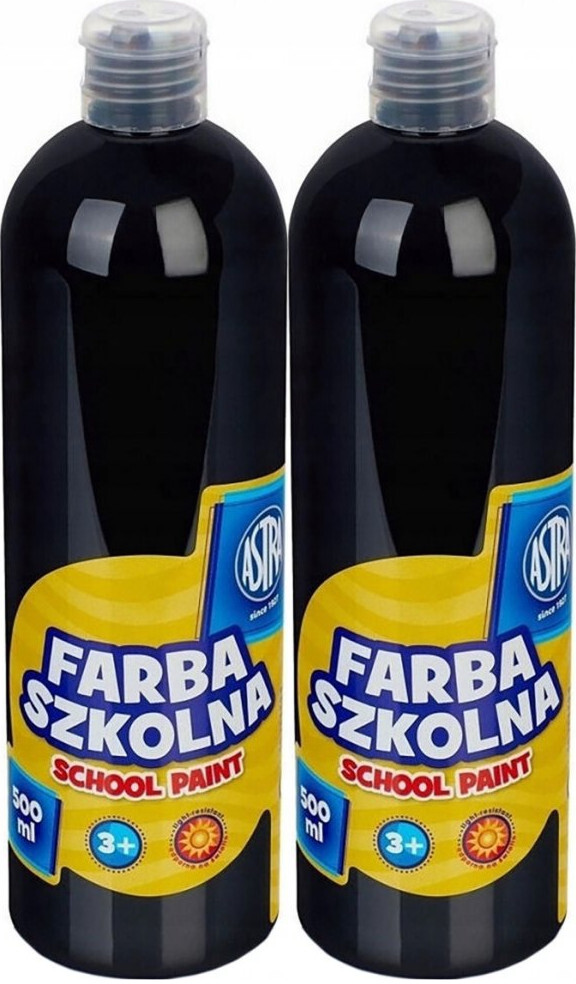 2x Farba plakatowa Astra, 500ml, czarny