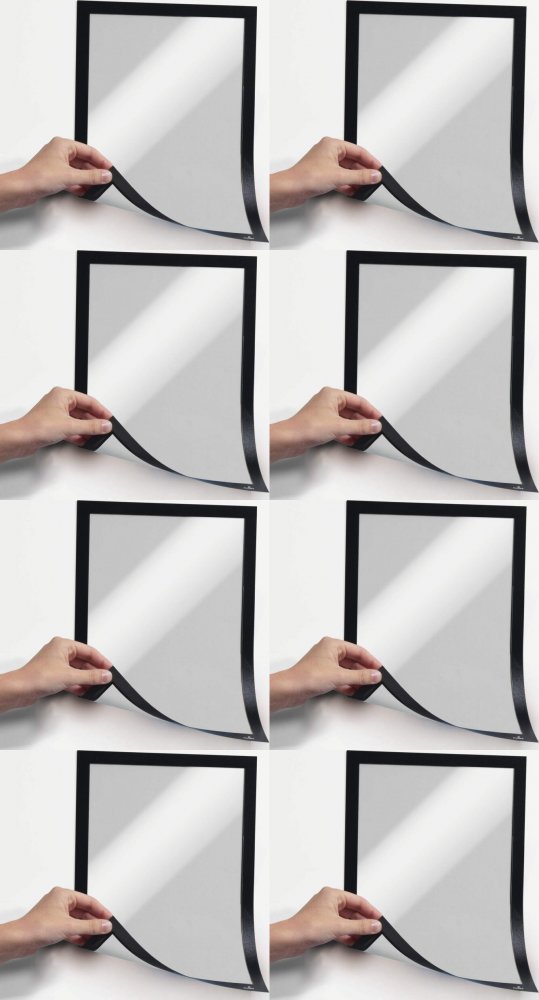 8x Ramka magnetyczna Durable Duraframe Magnetic, A4, 1 sztuka, czarny