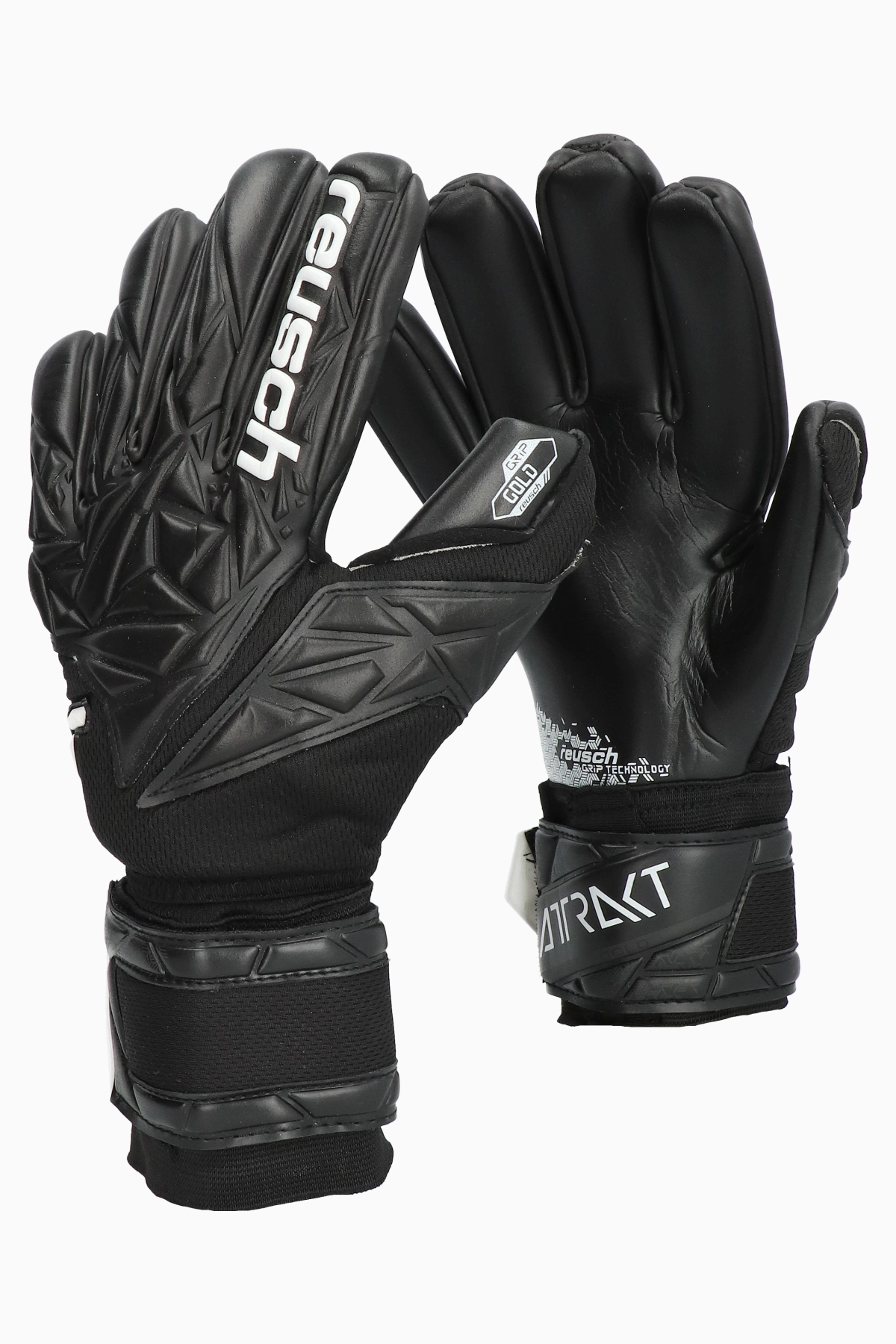 Rękawice Reusch Attrakt Gold NC Finger Support - Czarny