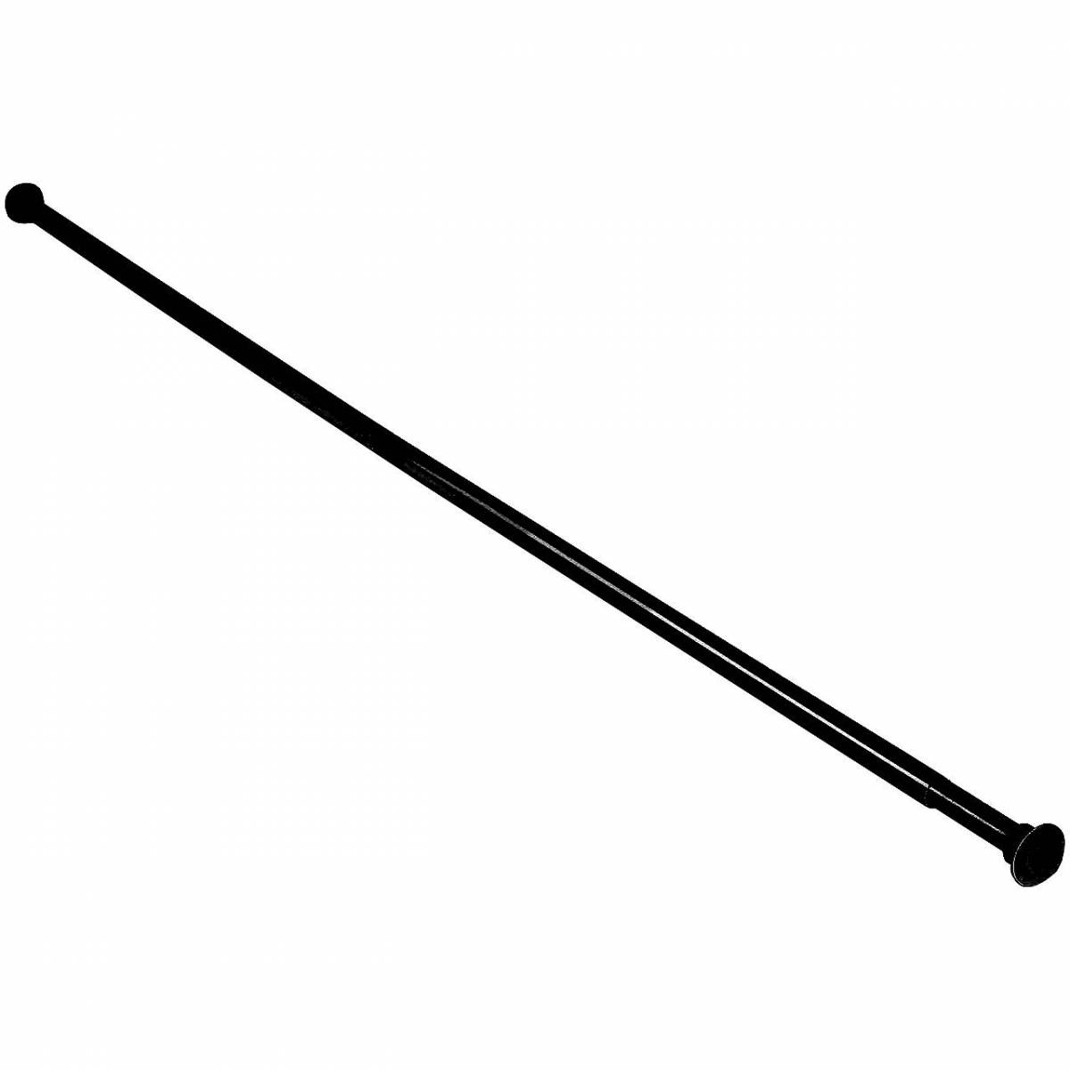 Duschy drążek zasłony prysznicowej 75-220 cm rozporowy czarny 671-20