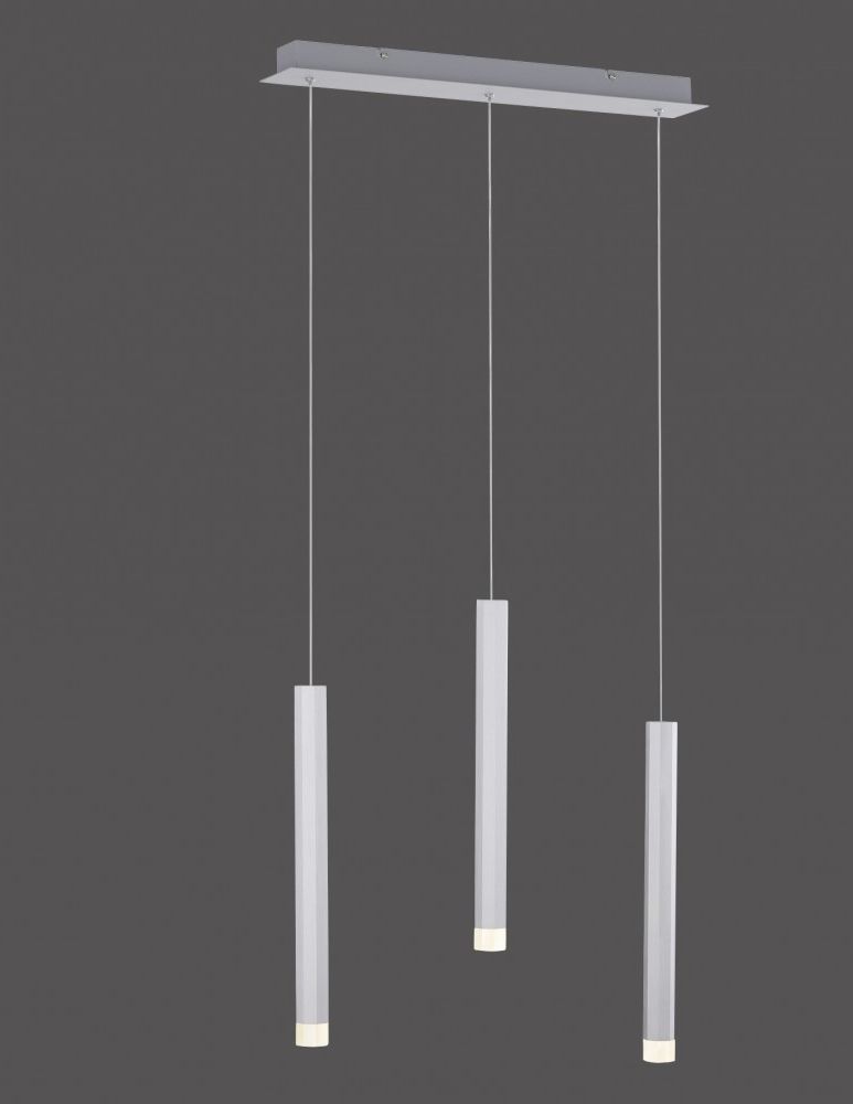 Just Light Bruno lampa wisząca 3x4,8W aluminium/biała 15203-95