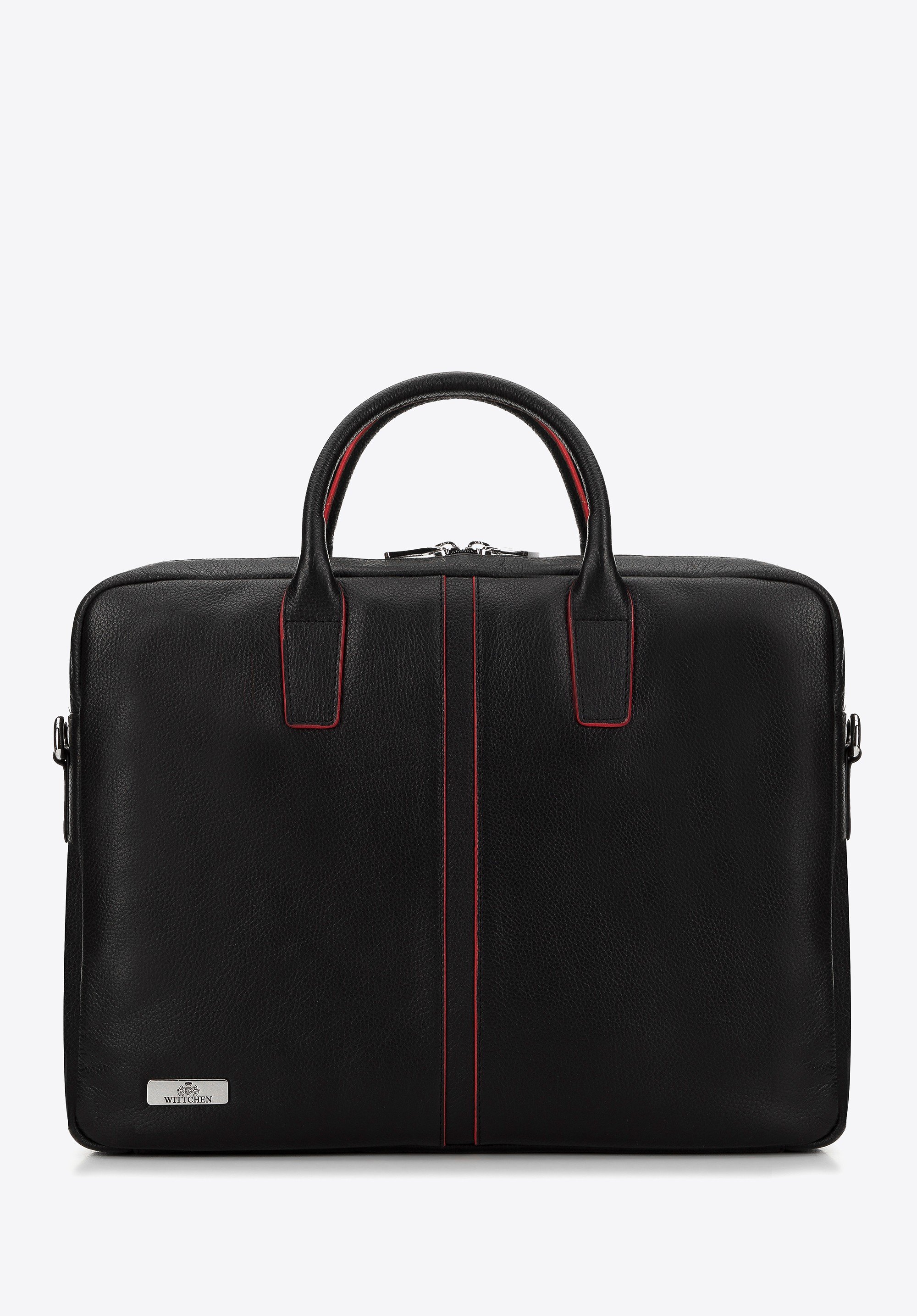 Torba na laptopa 11’’/12’’ skórzana z przeszyciem na środku -