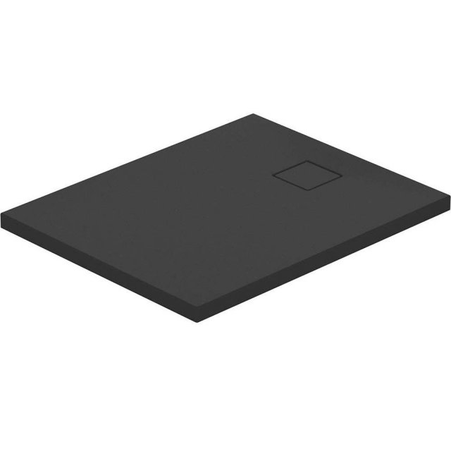 CERSANIT Brodzik prostokątny TAKO SLIM 100x80x4,5 czarny mat z syfone