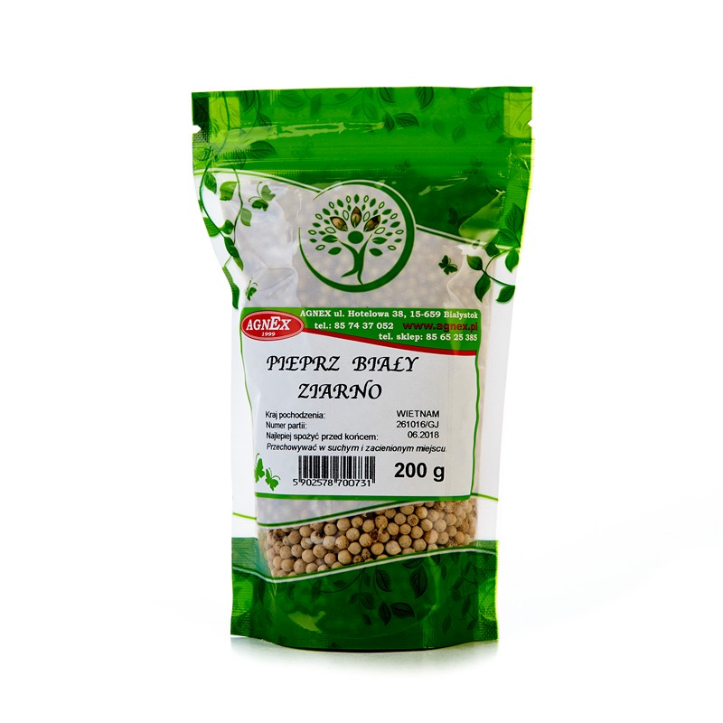 Pieprz biały ziarno 200g