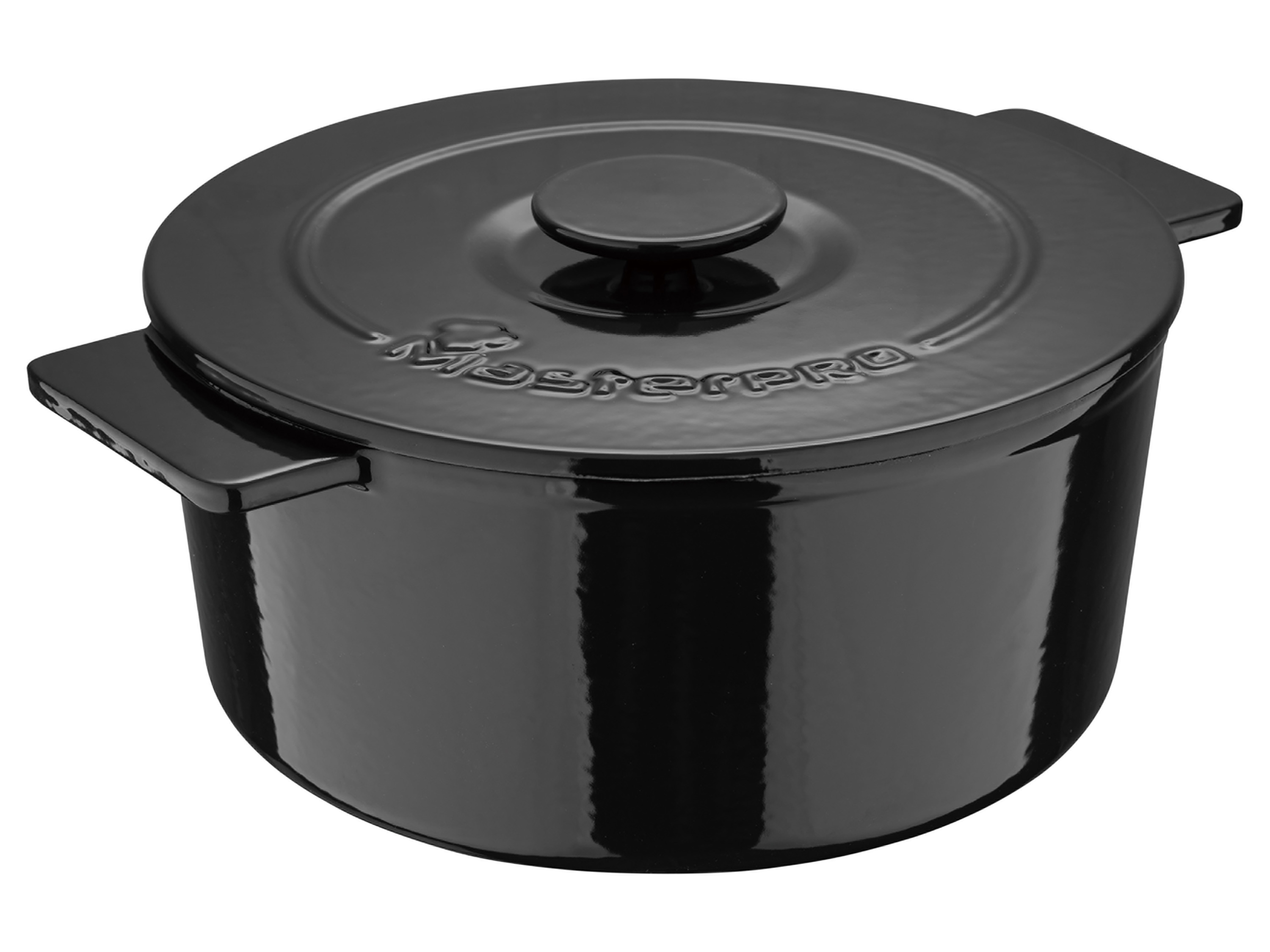 Masterpro Garnek żeliwny Eternal, Ø 26 cm Czarny
