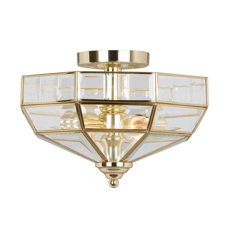 Lampa sufitowa Elstead Old Park złota industrialna 2xE27 x 60W 1 szt.