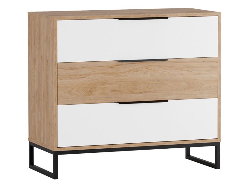 Komoda MIRJAN 24 Landro K3SZ LR-03 hikora/biały mat 1 szt.