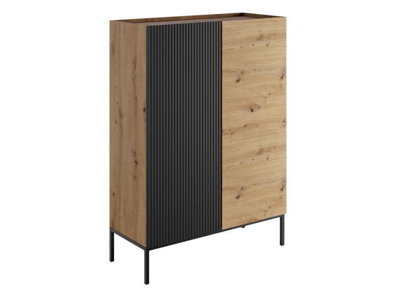 Komoda MIRJAN 24 Como 100 2D dąb artisan/czarny 1 szt.
