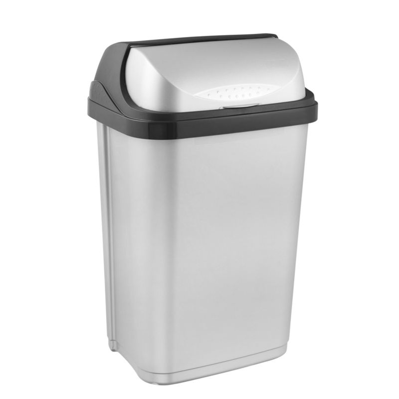 Kosz na śmieci z odchylaną pokrywą KEEEPER 25l Light silver 1 szt.