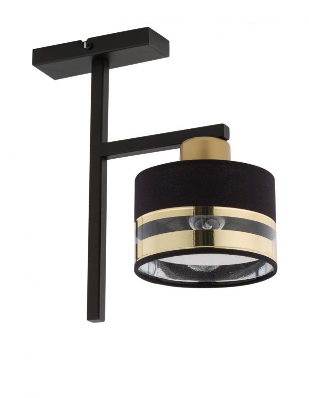 Lampa sufitowa wisząca Sigma Lighting Pro 4480 czarno-złota dekoracyjna 1xE27 x 1 szt.